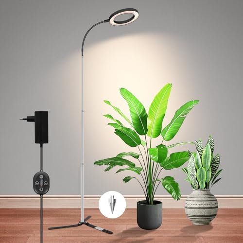 SENCHIKER Lampada per piante da 24V per l'avvio dei semi, luci per piante da interno LM281B+660nm, luce di crescita LED a spettro completo, dimmerabile a 5 livelli, 18W, 290umol/s/m²@Dist:15cm