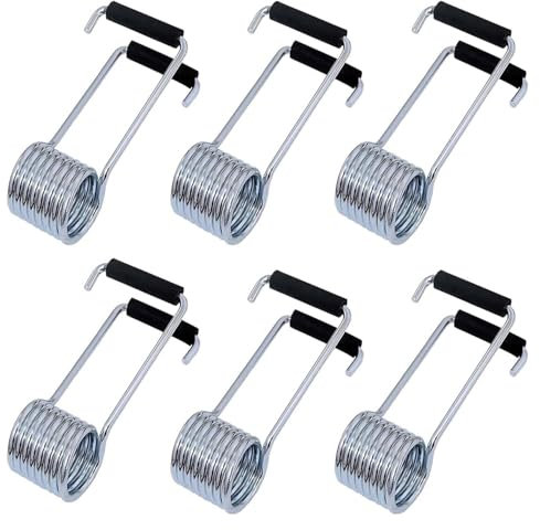 BOBOZHONG Chiudiporta a molla a farfalla, 6 pezzi, chiudiporta universale, molla a farfalla con cuscinetto in gomma, adatto per la maggior parte dei perni delle cerniere