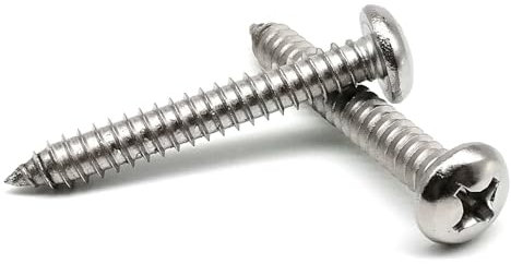 10/50 Stück M2 M2.2 M2.6 M2.9 M3.5 M3.9 M4.2 M4.8 M5.5 M6.3 Kleine selbstschneidende Holzschraube aus Edelstahl 304 mit Kreuzschlitz(30mm,M4.2 10pcs)