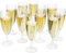 Behiruch 50 Copas de Champán de Plástico, 160ml Copas de Cava Reutilizables, Vasos de Champagne Plastico para Cócteles, Vino, Postres - Flautas de Champán para Bodas, Fiestas