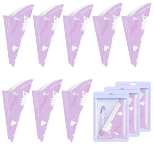 30 stycken Urinella för kvinnor engångs papper pinkelstöd pipi tratt för kvinnor, utomhus, camping, gravid, efter operationen