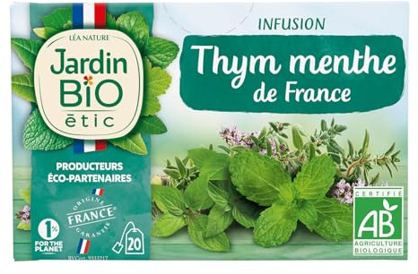 Jardin BIO étic - Infusion Thym Menthe lot de 3