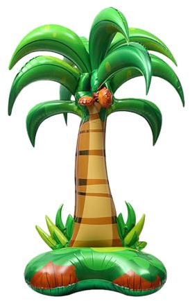 WOUYTPE Hawaii Palmen Deko Folienballon, Aufblasbare Palme, Hawaii Deko Kokosnuss Palme Ballons Stehend, Geeignet für Die Dekoration von Geburtstagsfeiern, Poolpartys, Hochzeiten