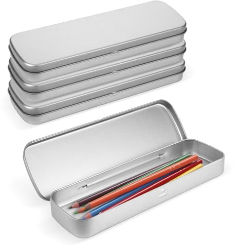 xuhaggeo 4 Stiftebox Metall Stahl-Organizer Für Aufbewahrung Und Organisation, Geeigneter Schutz für die Aufbewahrung von Gadgets
