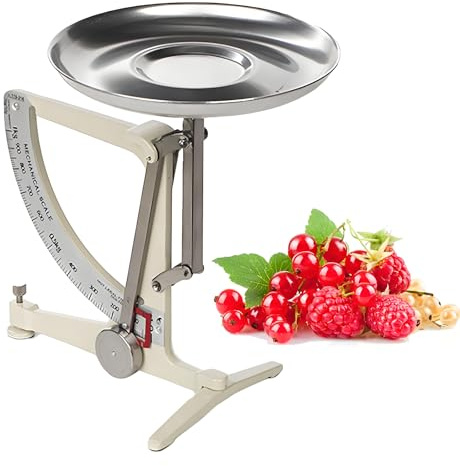 Balance de cuisine mécanique, capacité de 1 kg, pendule en acier inoxydable, plateau en aluminium de 19 cm, précision ± 8 g, idéale pour la recherche alimentaire, électronique et scientifique