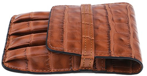 Kodxylytix Stifteetui, große Kapazität, Stifthaltertasche, Stifttasche für 4 Stifte, Braun