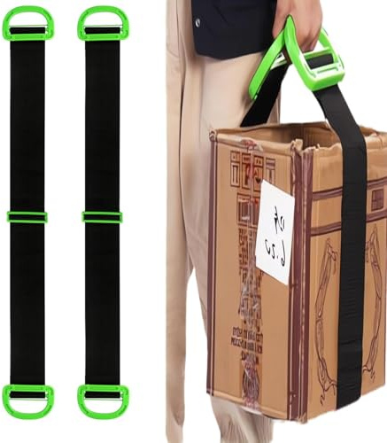 Lansls 2-Pack Verstellbare Hebegurte Tragegurte Umzug, Verstellbare Schwerlast Möbeltragegurte, Lasten 440lbs Tragehilfe Möbel, Umzug Tragegurt, Transportgurt, Umzugsgurte Für Möbel Boxen