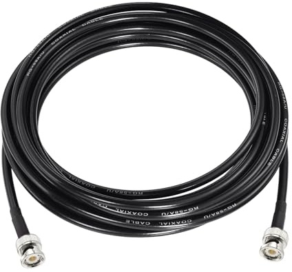 Superbat 50 Ohm BNC RG58 Jumper Cable 3m, Male to Male Coax Test Patch Lead | Low Loss, Flexible, Plug-and-Play, for VNA/ Radio Scanner/ Antenna Analyzer, Surveillance Camera/ Test Devices