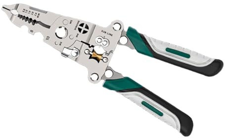 Alicates eléctricos para pelar y pelar cables eficientes para el mantenimiento del hogar, función suave, conmutación, mango antideslizante, alicates pelacables
