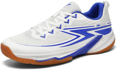 JiuQing Chaussures Badminton Hommes Légères Baskets Pickleball Squash Respirantes Antidérapantes Confortables pour Courts Tennis pour Femmes Enfants