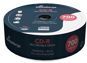 Mediarange MR201 CDR80 700MB 52x Cake Box Lot de 25