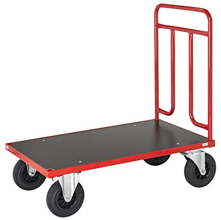 Plattformwagen Transportwagen | Roter Plattformwagen mit großen Einsatzmöglichkeiten.