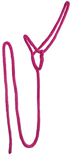 Knopfhalfter | Geeignet für jedes Pferd | Vielseitig einsetzbar | Robustes Material | Einfach verstellbar | Pflegeleicht (Fuchsia)