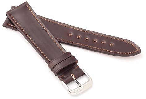 RIOS1931 Unisex Uhrenarmband Shell Cordovan Modell Seattle 18 mm Mokka | 18 mm
