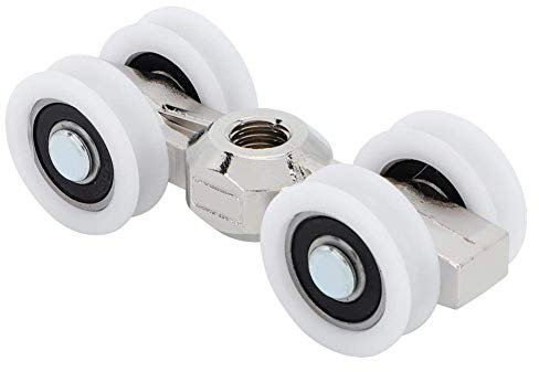 Cafopgrill Rullo per Porta Scorrevole a 4 Ruote - Ferramenta per Porta Scorrevole/Porta Scorrevole Tasca - Ruota da 0,8 Pollici, Forte capacità di carico Ultra-Silenzioso