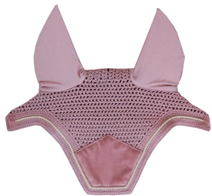 Kentucky Horsewear - Wellington Fliegenmütze - Samt - Altrosa - Für Pferd