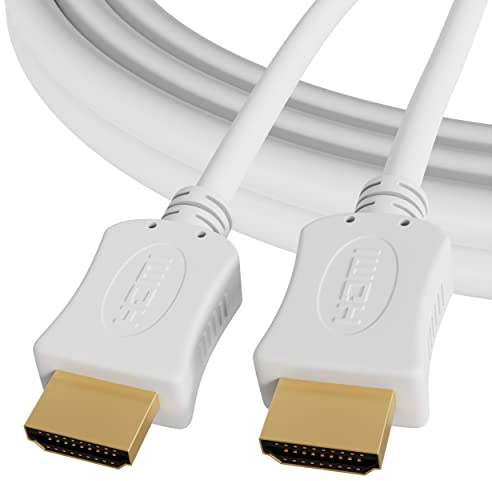 ConnectingU 3m White 4K/3D HDMI Cable Male to Male with Ethernet, Compatible with PS5, Xbox Series S, Sky, Virgin Media, Blu-ray DVD Player