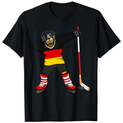 Dabbing Rottweiler Deutschland Eishockey-Fans Trikot Sport T-Shirt