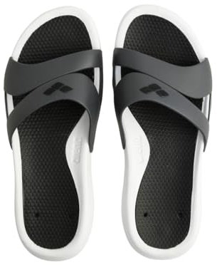ARENA Nina, Sandali Donna, Bianco Grigio Scuro Nero, 38 EU