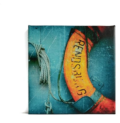 Generisch Leinwand Rettungsring Rendsburg – Maritimes Hafen Wandbild 20×20 cm