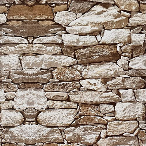 Orainege Stone Peel and Stick Backsplash Vintage Brick Wallpaper for Kitchen - Self Adhesive Removable Wallpaper - 17.7in 393.7in