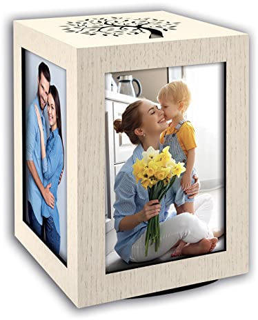 LolaPix Drehbarer Fotowürfel. Personalisierte Fotorahmen. Mehrere Fotorahmen. Dekoration für Ihr Zuhause. Personalisierter Baum des Lebens. Fotorahmen 10x15. BIG TREE.