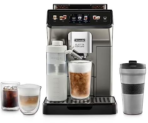Delonghi De'Longhi Eletta Explore Cold Brew Bean-To-Cup Coffee Machine - Titanium, Silver