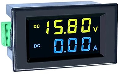 Pantalla LCD Voltaje de corriente digital Medidor 1 Uds DC 0-600V/200A amperímetro de voltaje panel de visualización de dos colores voltímetro digital amperímetro fuente de alimentación fuente amarill