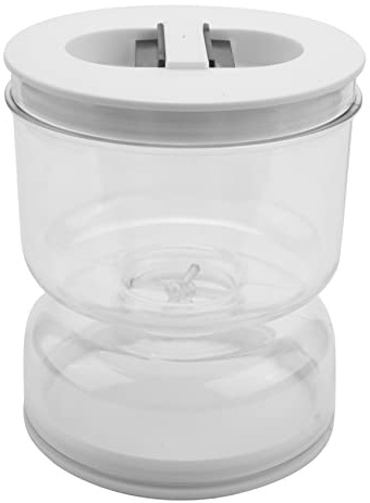 Ksrnsne Tarro de Encurtidos Dispensador en Seco y HúMedo de Encurtidos y Aceitunas Tarro de Reloj de Contenedor para el Hogar, Organizador Separador de Cocina