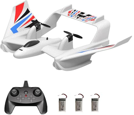 Goolsky RC Flugzeug 3in1 Ferngesteuertes - Wasser Land Luft Fernbedienung 2,4 GHz Gyroskop EPP Drohne Stunt Fliegen Schlitten Design