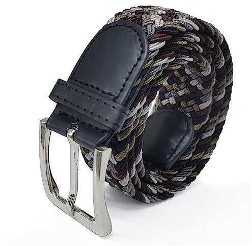 Glamexx24 Elastischer Gürtel Stoffgürtel Unisex: Stretchgürtel Geflochtener Dehnbarer Gürtel für Damen und Herren, Breite 3.5cm Länge 90cm bis 120cm