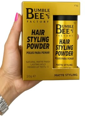 Bumble Bee Hair Styling Powder - Volumize and Texturize Your Hair Effortlessly, Natural Matte Finish – No Oil or Greasy Residue