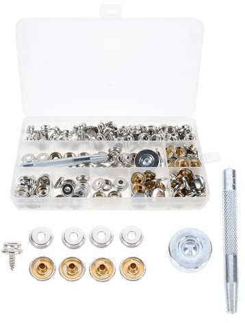 Generic 152-Teiliges Canvas-Planen-Druckknopfverschluss-Schnalle Und Einstellwerkzeug Canvas-Druckknopf-Kit Für Bootsabdeckung