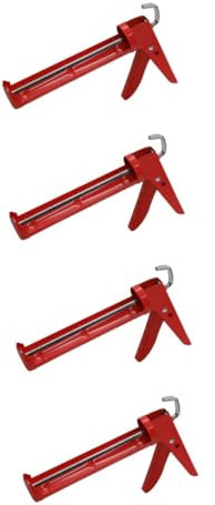 Gadpiparty 4 Stück Klebepistole Aus Glas Manuelle Verstemmwerkzeuge Professionelles Klebezubehör Dichtungsentfernungswerkzeug Verstemmungswerkzeuge Edelstahl Aus Aluminiumlegierung Rot