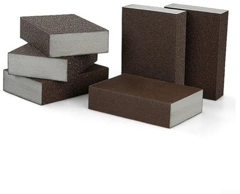 Tragbares Schleifschwamm-Set, 2 Stück, geeignet für Holz, Farbe, Metall (2 Stück Körnung 240)
