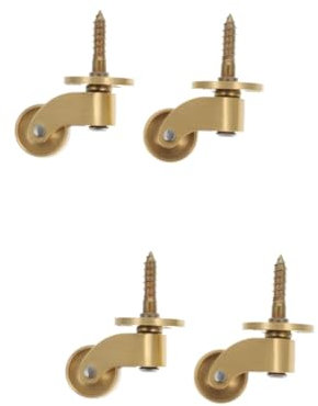 FELTECHELECTR 4stücke Messing Möbelrollen Universelle Lenkrollen Mit Drehung Für Schwere Möbel Stühle Sofas Und Tische Robuste Und Leise Installation Zum Austausch Defekter