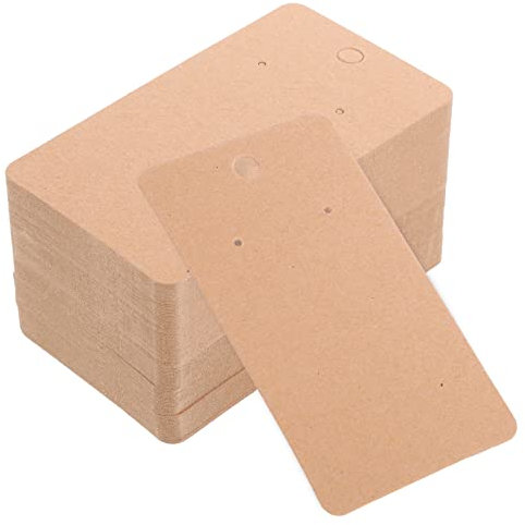 HAPINARY 400stücke Kratzfeste Ohrringkarten Aus Kraftpapier Einfache Displaykarten Für Ohrringe Braun Zum Präsentieren Und Aufbewahren Von Ohrringen Und Schmuck
