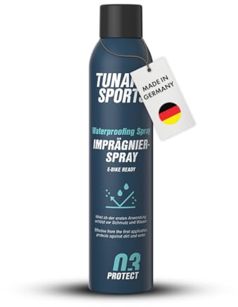TUNAP SPORTS Imprägnierspray für Schuhe, Kleidung & Zelte, 300 ml | Fluorfrei & PFAS-frei, schützt vor Nässe & Schmutz, Wirkt ab der 1. Anwendung, Made in Germany
