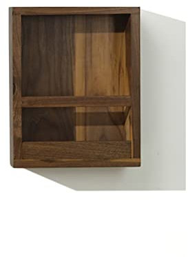 Zeitschriftenständer aus Holz mit Einer/Zwei Ebenen, Mehrzweck-Zeitschriftensammler zur Wandmontage, für Badezimmer, Wohnzimmer, Home-Office-Organisation (Farbe: Eiche, Größe: Zwei Ebenen)