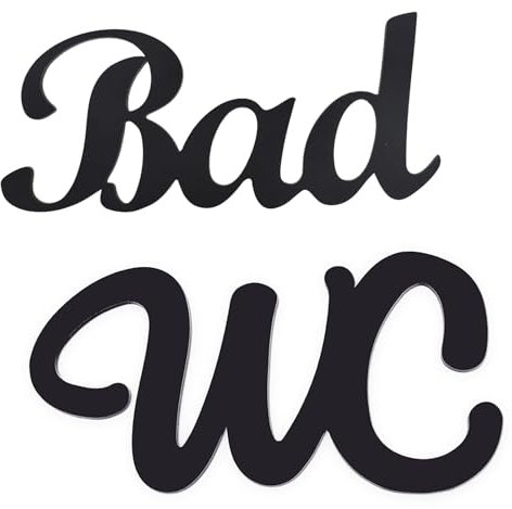 Bad Besetzt Schild Toilette, WC Schild Selbstklebend, Bad Aufkleber, Selbstklebend WC Aufkleber Tür, Deko für Toilettentür, bad Deko für Innen und Außenbereiche (Schwarz)