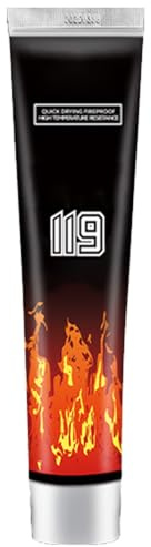 Colla Alte Temperature,Sigillante Alte Temperature,Adatto per Sigillante Alta Temperatura,Silicone Nero Alte Temperature per Stufe per Auto,Caminetti,Stufe,Forni