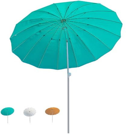 WATAOW Parasol De Plage 2,0 M| Parasol De Jardin | avec Manivelle Et Fonction D'inclinaison | Parasol De Festival | Anti-UV | pour Le Marché, La Piscine, L'arrière-Cour(Green)