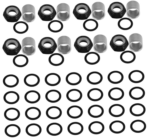 UKCOCO Kit de Visserie Universelle pour Trucks de Skateboard Vis Écrous Rondelles Et Manchons Durabilité Et Compatibilité pour Toutes Les Marques de Skateboard