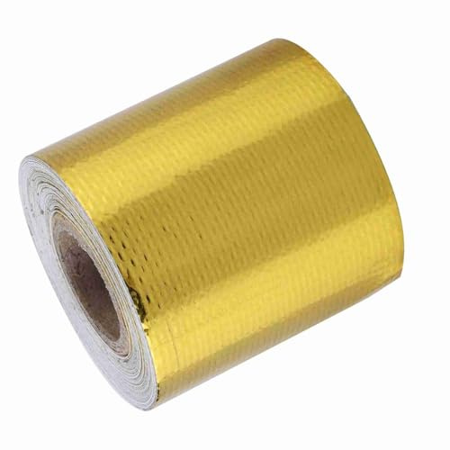5m * 5cm Aluminum Foil Adhesive Reflective Heat Shield Tape, High Temperature Insulation Sound Absorption, Lightweight, Strong Adhesion, Non Aging with Retardant for Firewalls,