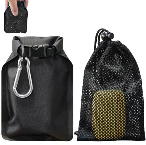 Travel Soap Bag Waterproof Leakproof Travel Soap Case Box Quick Drying Soap for Soap Bar Portable Sealing Soap Holder with Soap Lathering Bag and Carabiner, for Gym, Swimming, Lightweight & Durable
