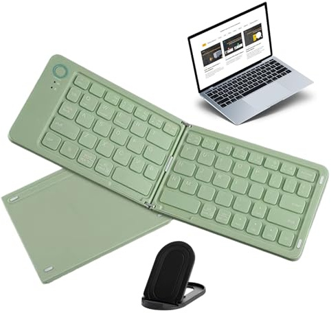 Teclado y ratón Plegables - Teclado portátil Plegable, Teclado táctil | plegable portátil | Mini teclado inalámbrico recargable, teclado plegable inalámbrico con teclado táctil para y