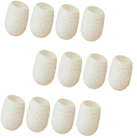 Gesichtsreinigungs Seidenraupenball aus Seide, Weiß | Natürlicher Pflegeartikel, 30 Stück Packung, zur Reinigung und Entfernen von Make Up Rückständen, Weiß