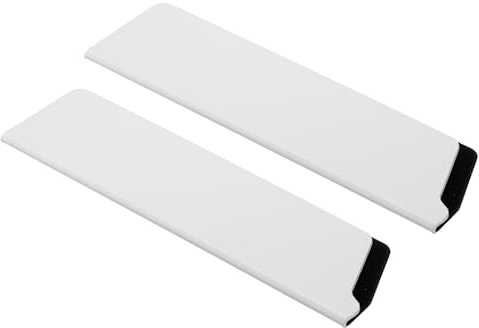 PATIKIL 2 Pcs ABS Knife Cover Sleeves, 19.5x5.5 cm Knife Blade Edge Guard Sheath Universal Blade Protector Flocking for Home Kitchen, White