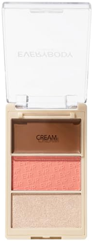 EVERYBODY LONDON Trio Face Glow Me Peach – Konturierpalette mit gebackenem Rouge und Highlighter, cremigem Bronzer 3in1 Make-up-Set