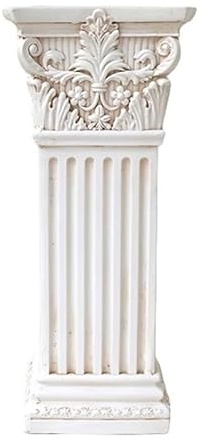 XLIHAWY Pedestal Clásico para Estatuas Jardín, Esculturas Decorativas Base Elevadora, Óxido Magnesio Base Pedestal Romano Jardín Patio Terraza Pasillo(E)